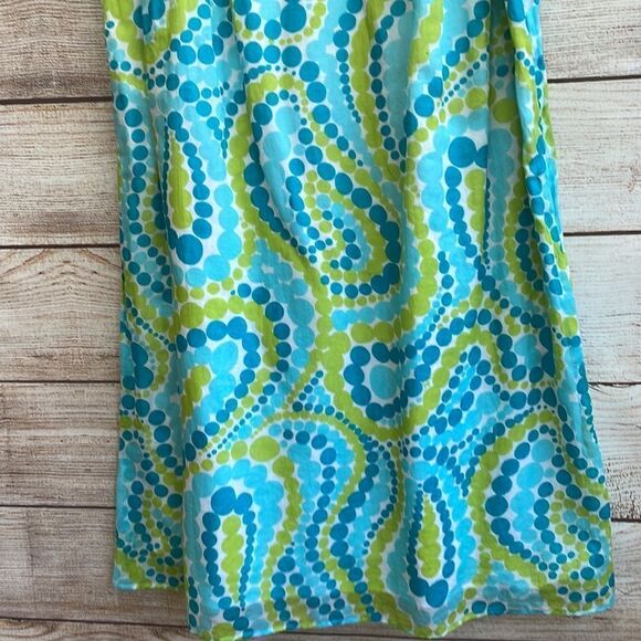MILLY OF NEW YORK MINI DRESS IN BLUE PAISLEY - Picture 3 of 5